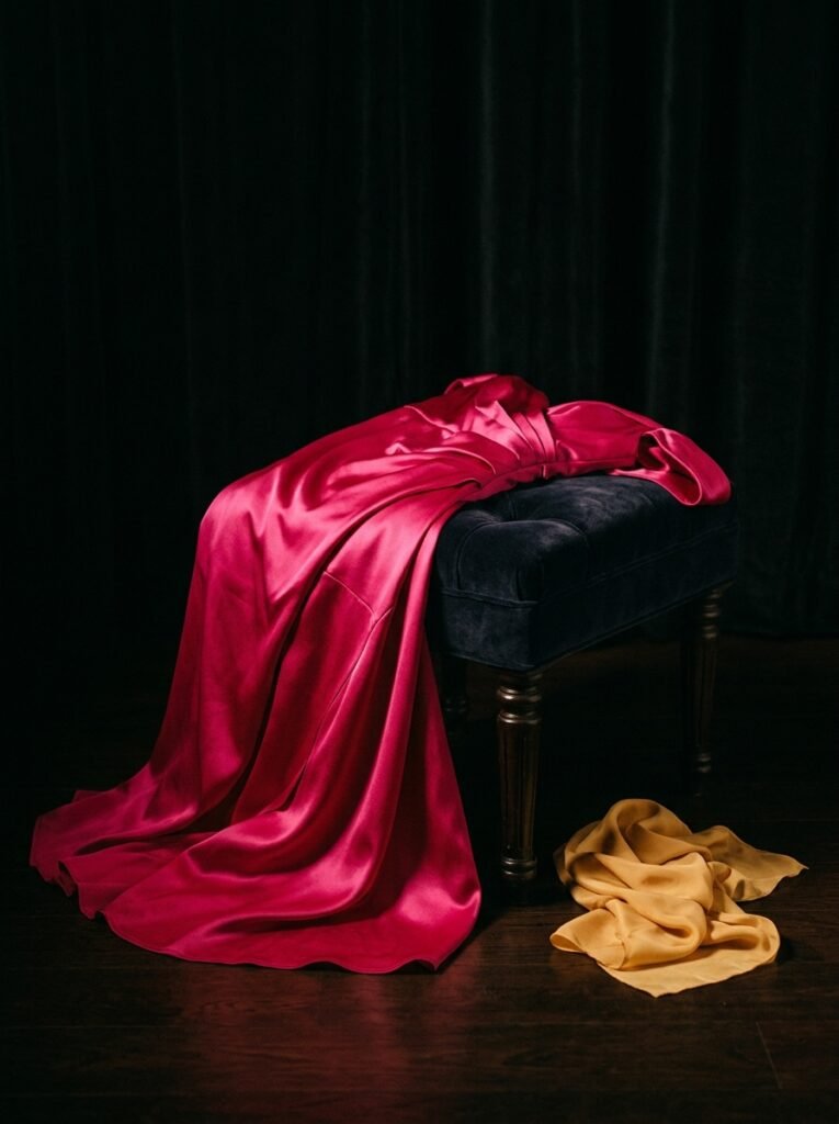 Autumn Winter 2026 Color Trends: Pantone's 15 Key Shades 5 Fuchsia gown on velvet stool 202607151548