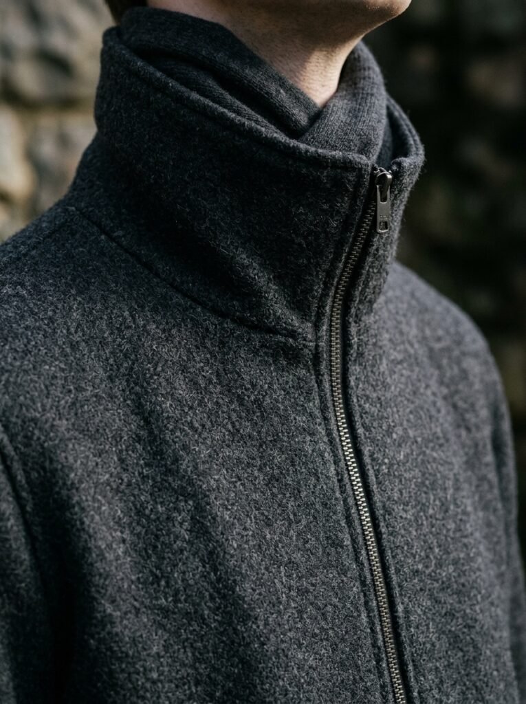 Modest Fashion Autumn Winter 2026: The Runway Went Long 3 Funnel collar on wool coat 202607161701