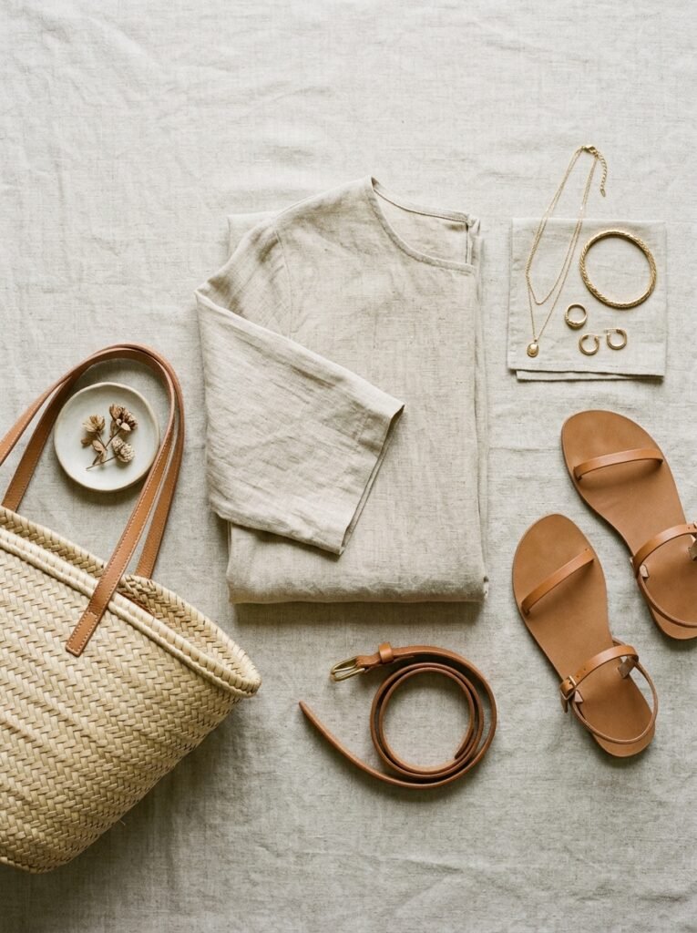 Linen dress styling accessories 202607081725