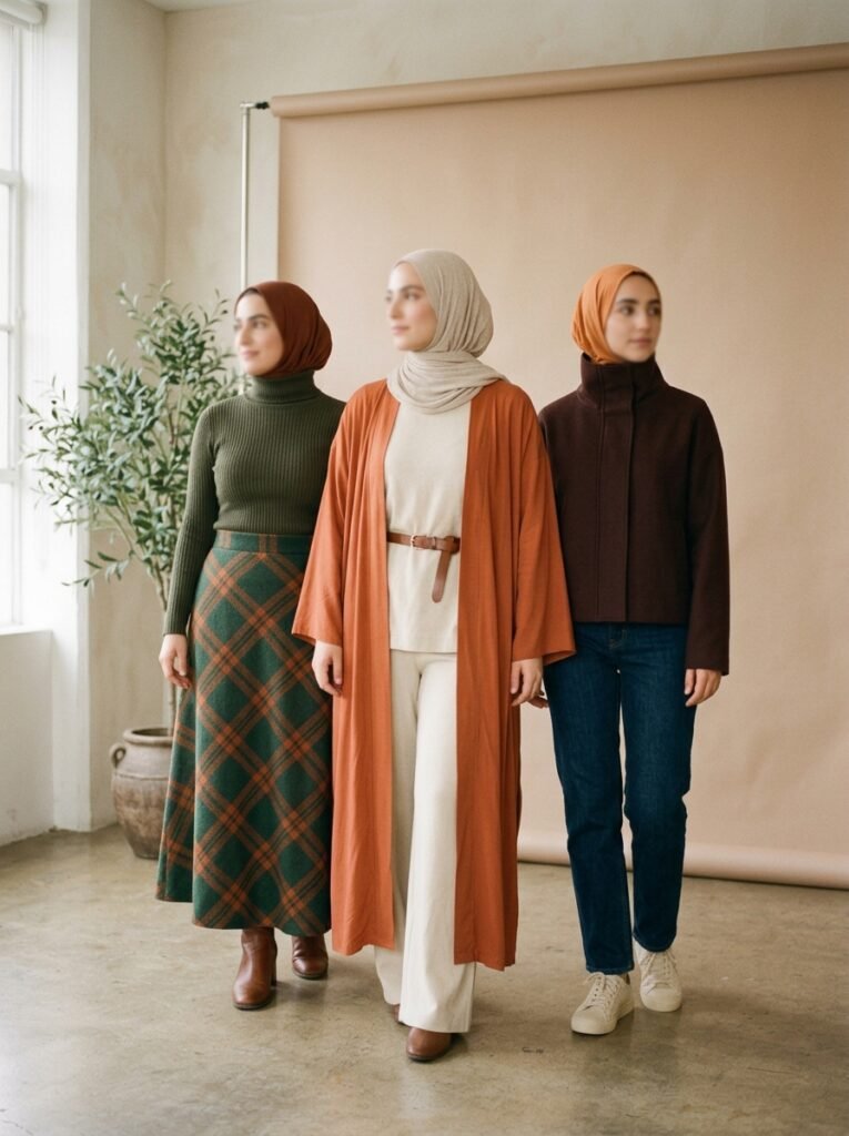 Modest Transitional Outfits: What to Wear in August 2026 6 Three women in modest outfits 202607260524