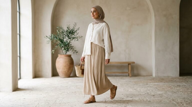 Fisherman sandals outfit ideas 2026 — tan sandals with jeans and a white blouse