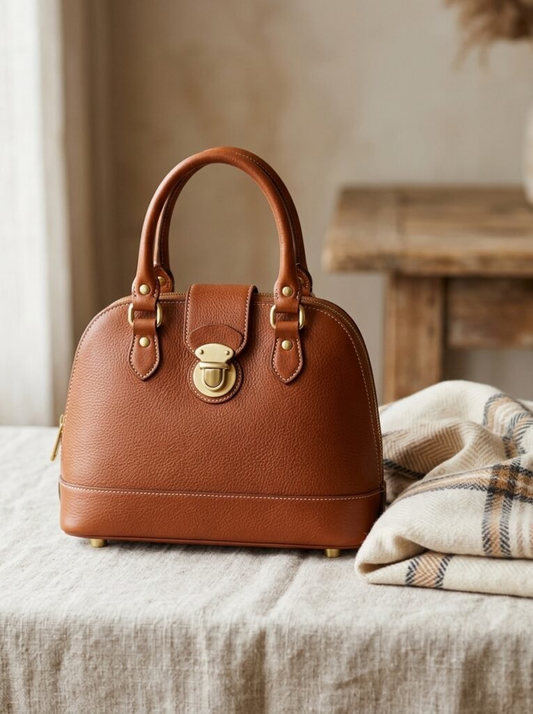 Fall 2026 Bag Trends: The Modest Styling Guide 3 Cognac leather bowler bag 202608052358