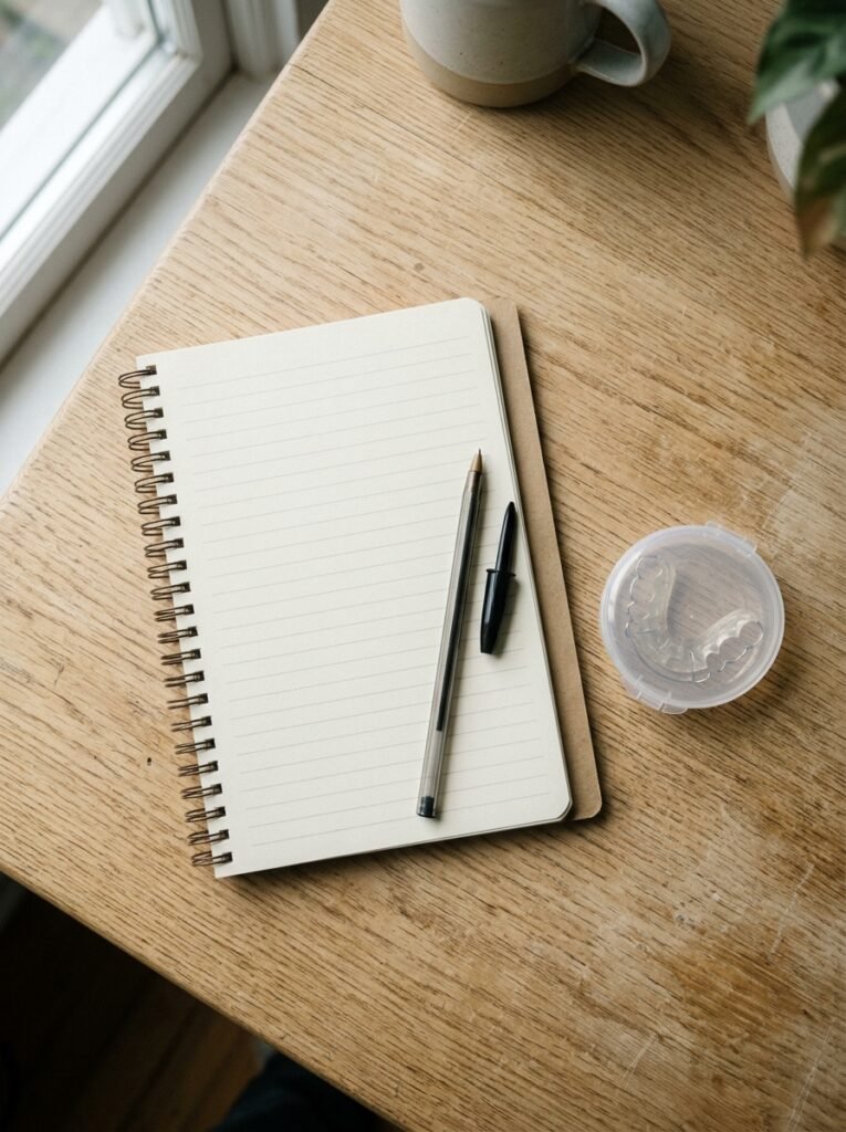 Invisalign Cost and Timeline: Complete Adult Guide 2026 4 Notepad and pen on wood 202608302314