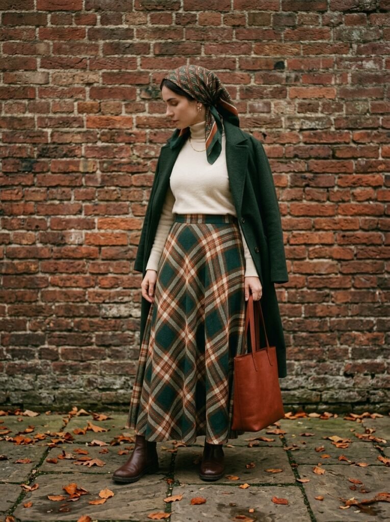 Woman standing against brick wall 202608150641