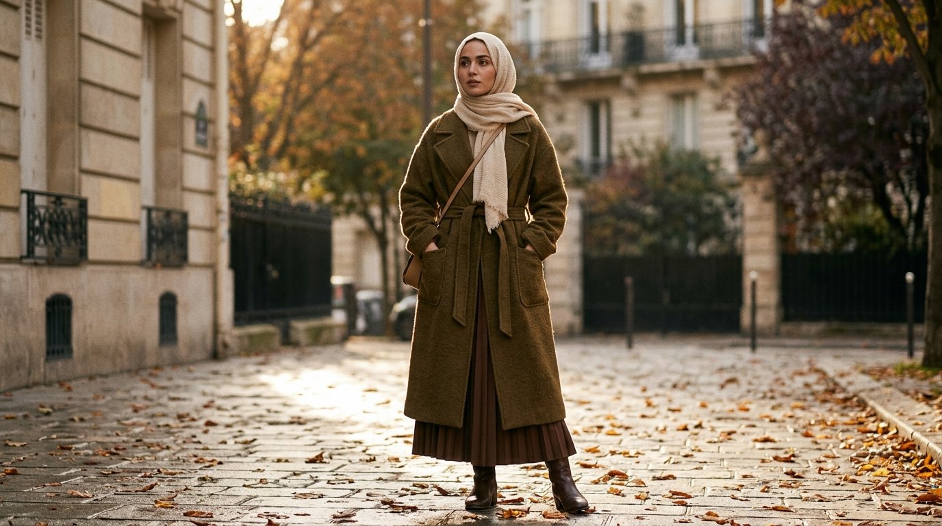 Fall 2026 color trends styled modestly in burnt olive and chocolate brown