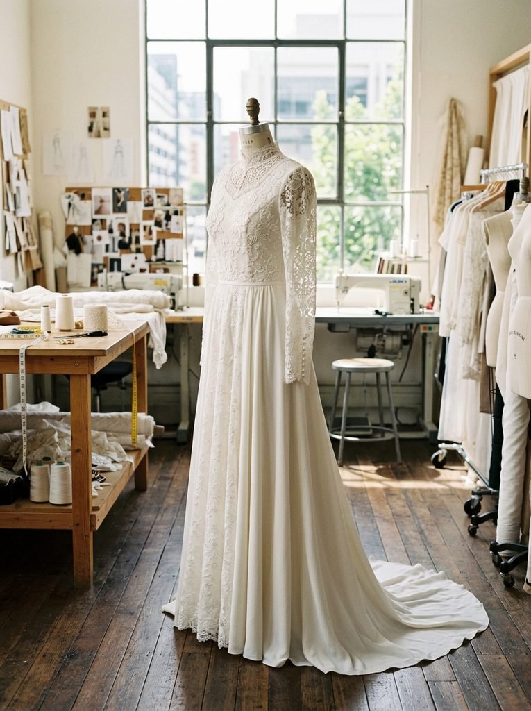 Modest Wedding Budget Planner: Complete Cost Guide 3 Bridal gown on dress form 20260917033903 1