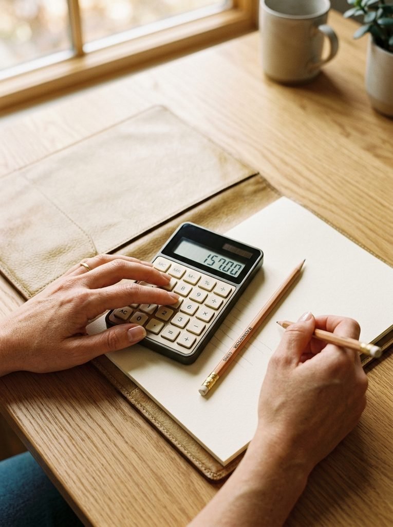 Calculator and pencil on table 20260928031452