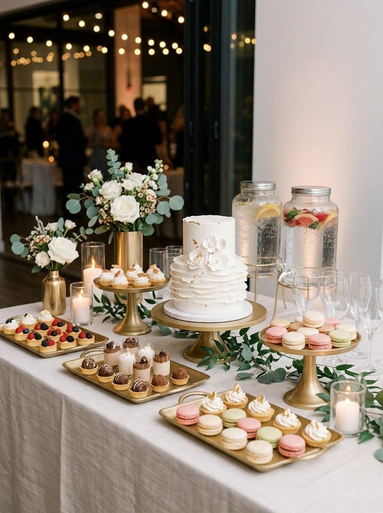 Modest Wedding Budget Planner: Complete Cost Guide 4 Dessert and drinks table setup 20260917033943 1