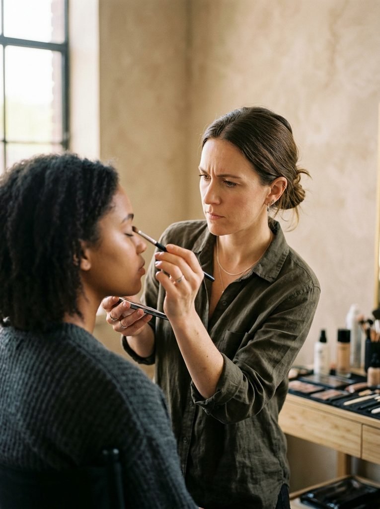 Bridal Beauty Budget: What Is Worth Paying For 3 Makeup artist working 202609050722