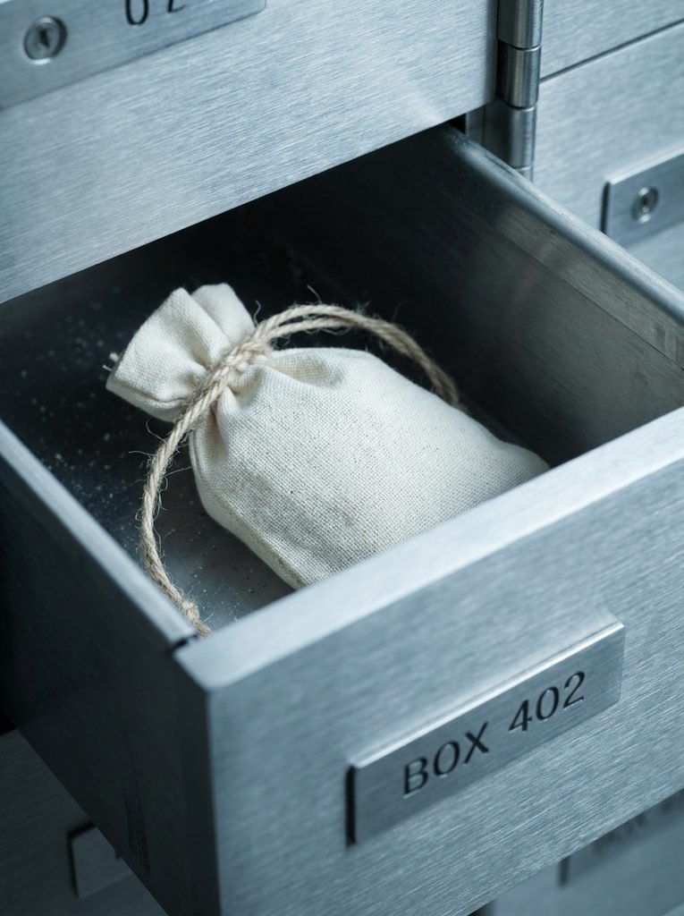 Safe deposit box containing pouch 202609071500