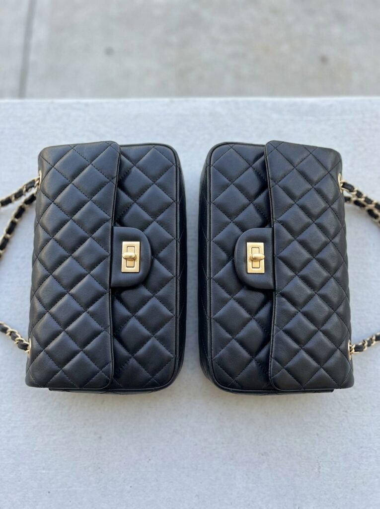 Designer Bag Authetication How To Spot A Fake 3 Two black quilted bags side 20260925110001