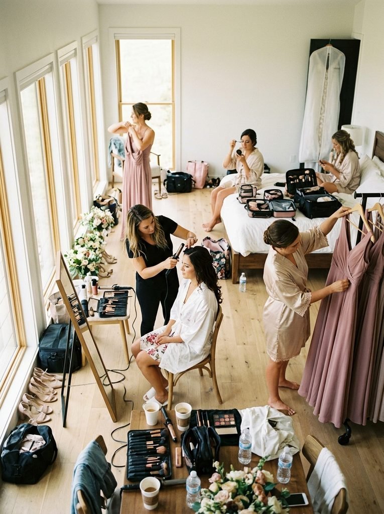 Bridal Beauty Budget: What Is Worth Paying For 5 Women preparing for wedding 202609050722